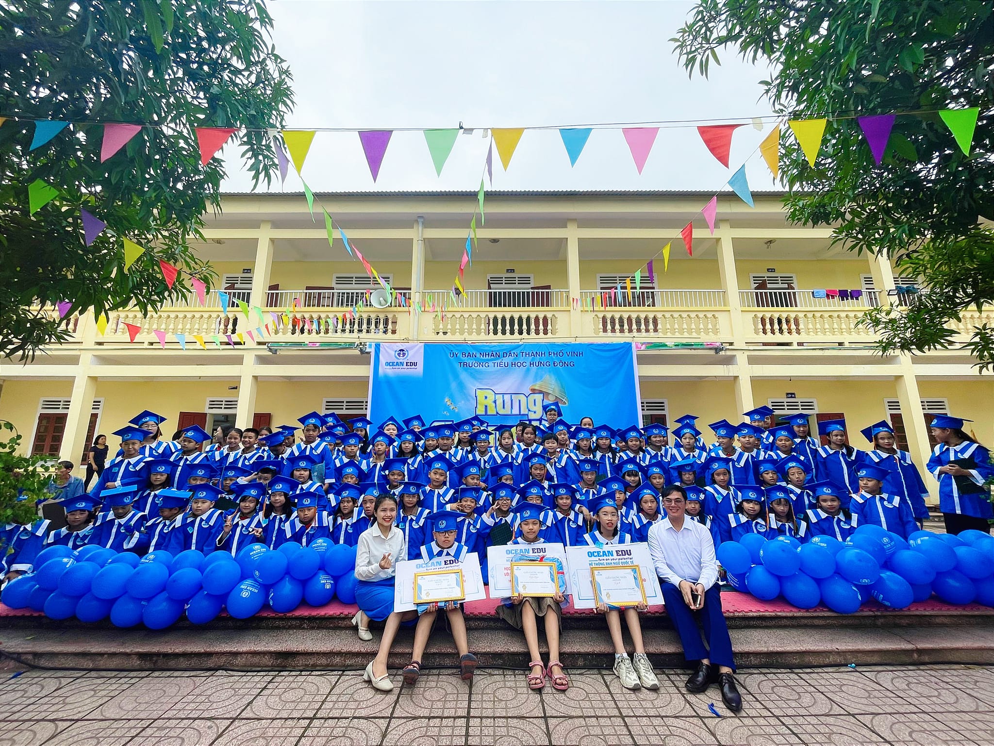 trường Tiểu học Hưng Đông phối hợp cùng trung tâm Tiếng Anh Ocean edu tổ chức thành công Câu lạc bộ Tiếng Anh - Rung chuông vàng