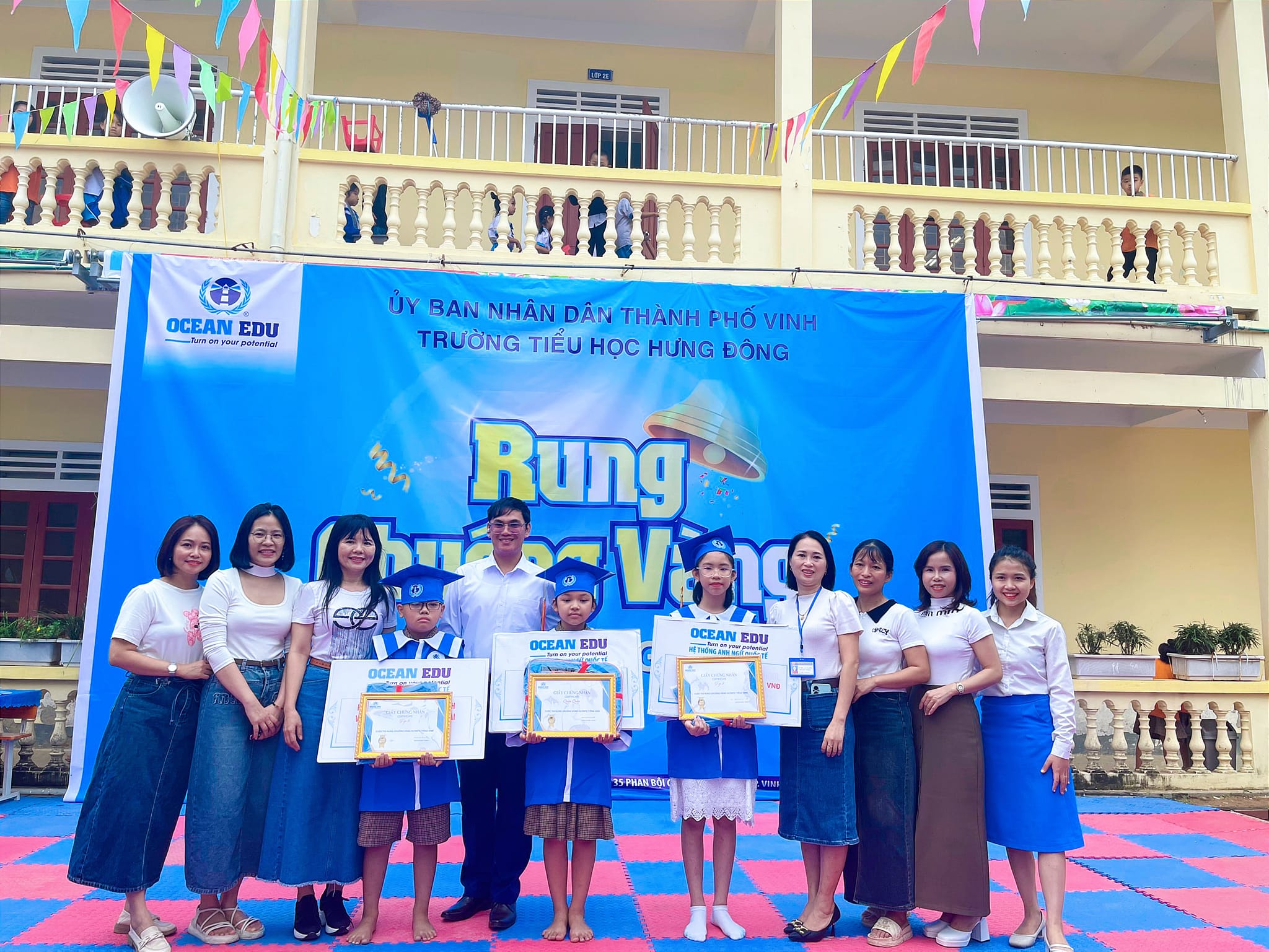 trường Tiểu học Hưng Đông phối hợp cùng trung tâm Tiếng Anh Ocean edu tổ chức thành công Câu lạc bộ Tiếng Anh - Rung chuông vàng